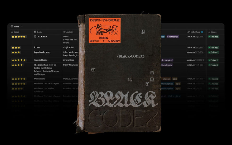 The Black Codex: A Designer’s Reading Arsenal 📜