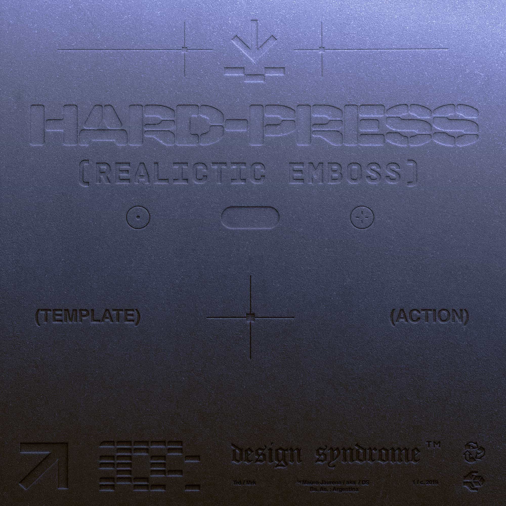 Hard-Press Realistic Emboss Effect Suite. – design syndrome