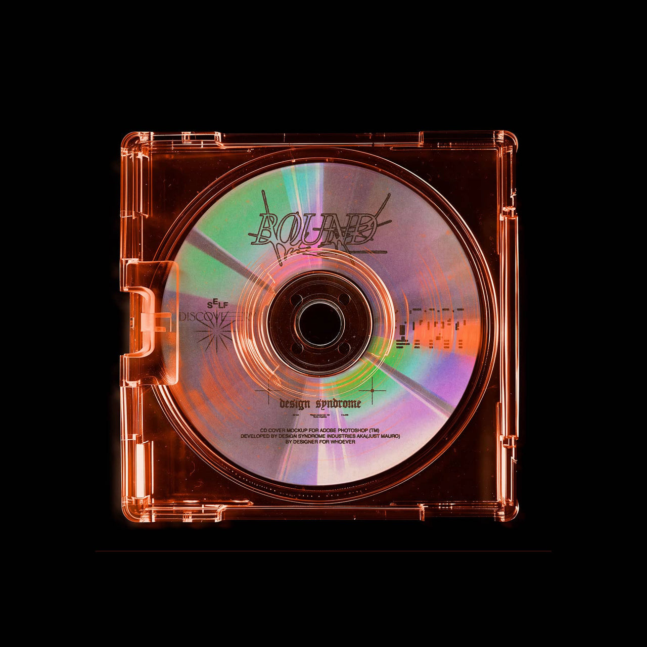 Futuristic CD Case Mockup – design syndrome