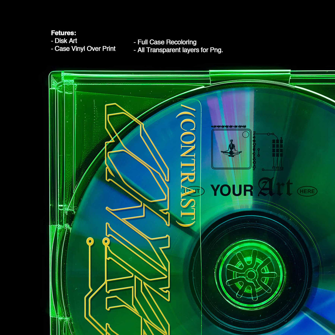 Futuristic Disk Case Mockup 3 – design syndrome