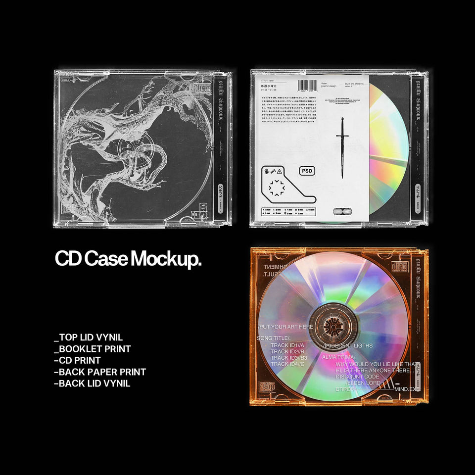 Cd Case Components Jewel CD Case Mockup – design syndrome